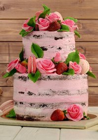  «Свадебный торт с цветами» (К64304)