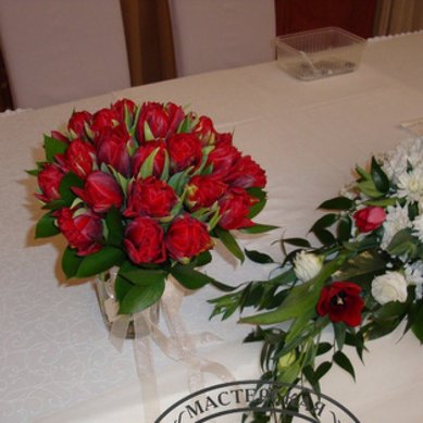 Цветочная композиция А2487 - Мастерская флористики и декора Анютины глазки