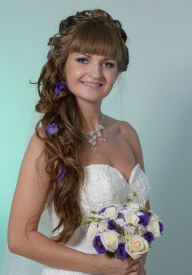 Прическа на свадьбу Е15414 - Стилист-визажист Евдокимова Елена, Горбунова Елена