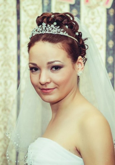 Свадебная прическа Е15415 - Стилист-визажист Евдокимова Елена, Горбунова Елена