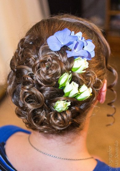 Свадебная прическа Е15417 - Стилист-визажист Евдокимова Елена, Горбунова Елена