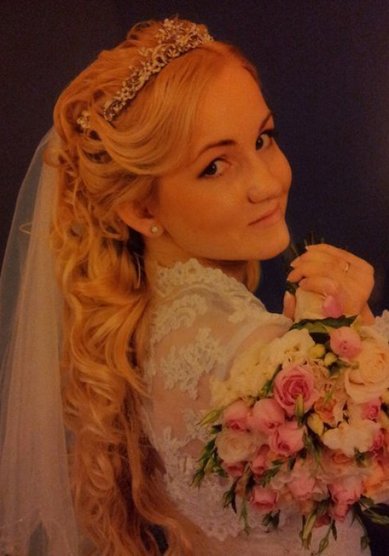 Прическа на свадьбу Е15424 - Стилист-визажист Евдокимова Елена, Горбунова Елена