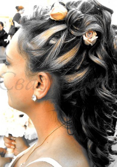 Прическа на свадьбу S16442 - Салон красоты Studya 12