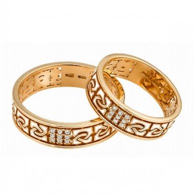 Обручальное кольцо АК1.24.9-З14271 - Ювелирный салон Золотая рыбка