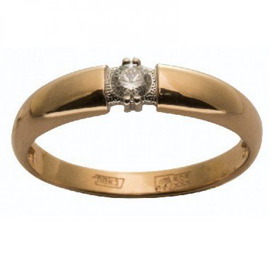 Обручальное кольцо 1-416-З7007 - Сеть ювелирных салонов Золотая рыбка