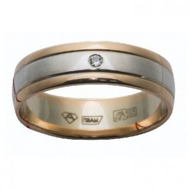 Обручальное кольцо 12396-100-З7011 - Сеть ювелирных салонов Золотая рыбка