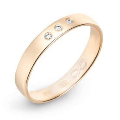 Обручальное кольцо R01-WED-00003-М8753 - Ювелирная компания Московский ювелирный завод