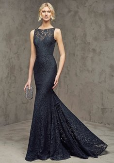Вечернее платье FENISIA-P63459. Силуэт Русалка (Рыбка), длинное со шлейфом.