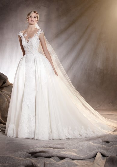 Свадебное платье Adela-P66043 - Свадебный салон PRONOVIAS Barselona