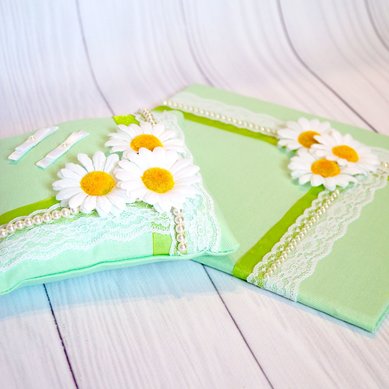 Набор Утренние росы Р120659 - Свадебные аксессуары ручной работы Ромашковая свадьба
