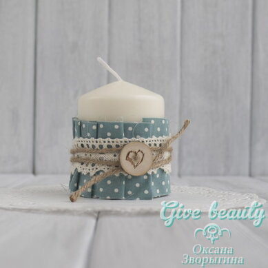 Свечка G47643 - Свадебные аксессуары ручной работы Give Beauty