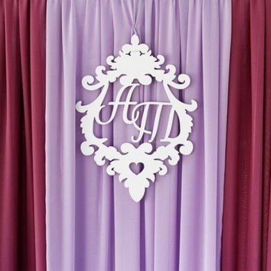 Рамка с инициалами О47697 - Буквы из пенопласта Объемные буквы и фигуры